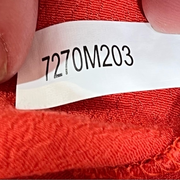 GIANNI BINI Orangish-Red 3/4 Sleeve with Ties Blouse, Super Cute! Size Large - Picture 9 of 9